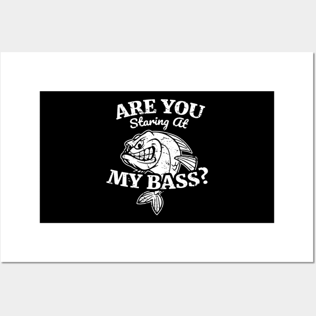 Funny Bass Fishing, Staring At My Bass Wall Art by ScottsRed